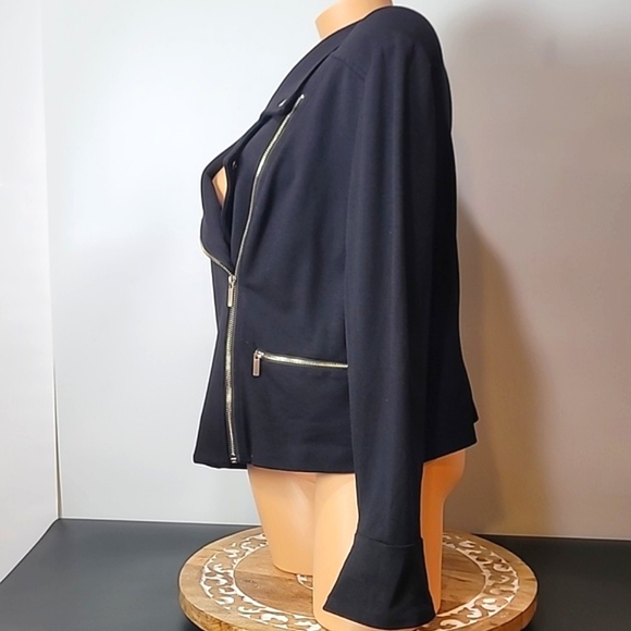 The Limited Collection Black Moto Jacket w/Bell Sleeves - Picture 12 of 15